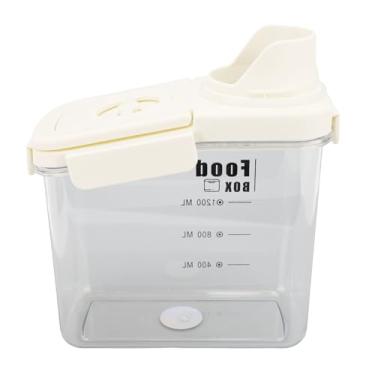 Imagem de SUNGOOYUE Recipiente de Armazenamento de Cereais Com Bico, Tampa Com Recipiente de Armazenamento Ergonômico e Compacto para Nozes (S)