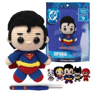 Imagem de Kit Amigurumi Coleção DC Super Friends Linhas Corrente Oficial DC Comics | Crochê | 5 Personagens | Receita Inclusa (Superman)