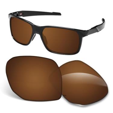 Imagem de Biyxpiv Lentes de substituição de 1,5 mm compatíveis com óculos de sol Oakley Portal X OO9460 59 mm, antiarranhões e resistentes a impactos, Marrom âmbar., 59mm