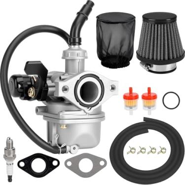 Imagem de Kit de carburador PZ19 para motocicleta chinesa TaoTao 110cc 125cc 50cc 70cc 80cc 90cc ATV dirt bike go kart Coolster Apollo Baja Dirt Runner (preto)