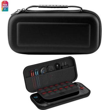 Imagem de Estojo Nintendo Switch 2 Eva Preto Case Alça Mão Bolsa Ns2 - 123Games
