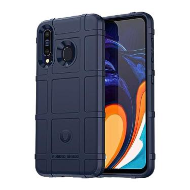 Imagem de IDEWEI Capa para Samsung Galaxy A60, fibra de carbono refinada, anti-queda, anti-impressões digitais, proteção integral. A capa do telemóvel é compatível com Samsung Galaxy A60