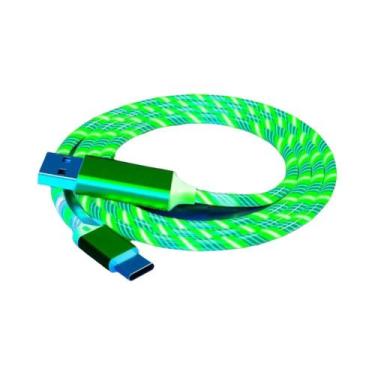 Imagem de Cabo Micro USB Tipo C 3 Em 1 Com LED Brilhante E Carregamento Rápido 3
