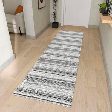 Imagem de Passadeira Antiderrapante Para Cozinha Quarto 2,00m x 65cm Rustico Luxo (Preto)