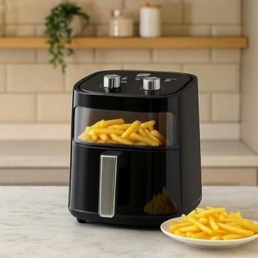 Imagem de Fritadeira Air Fryer 3L Sem Óleo 1480W Painel Digital Touch – Cozinha Prática 127 volts
