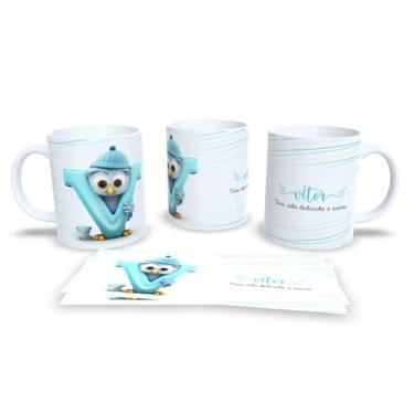 Imagem de Caneca Personalizada Professor com Coruja, Cerâmica Branca, Design Educacional, Uma Vida Dedicada a Ensinar (w)