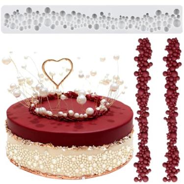 Imagem de MYPRACS Molde de silicone para fondant de bolhas de pérola para decoração de bolos de açúcar, topo de cupcake, pasta de goma de chocolate, argila de polímero