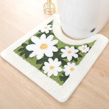 Imagem de Molesun Tapete de banho floral, tapete de banheiro antiderrapante macio tapete de microfibra bonito tapete de banho para crianças, tapete grosso absorvente de água para quarto, cozinha, decoração de