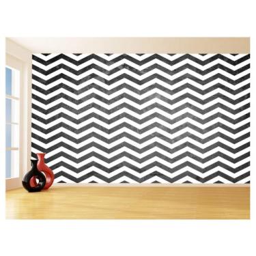 Imagem de Papel De Parede 3D Sala Chevron Zig Zag Listras 3,5M Zig125 - Você Dec