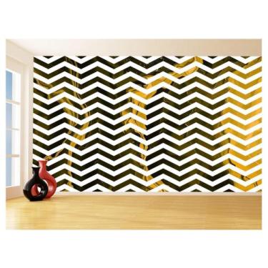 Imagem de Papel De Parede 3D Sala Chevron Zig Zag Listras 3,5M Zig107 - Você Dec