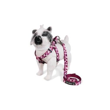 Imagem de Kit Peitoral e Guia para Cachorro – Conforto e Segurança para Passeios de Pequeno, Médio e Grande Porte(Lumix Rosa,Médio)