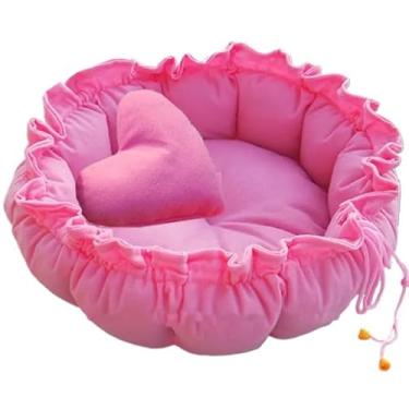 Imagem de Cama Pet com Design Londres, Tamanhos M 46cm, G 60cm, GG 76cm, Conforto e Estilo para Cães e Gatos(Rosa,M (46cm))
