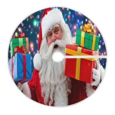 Imagem de SEHANY Saia para árvore de Natal, 91 cm, Papai Noel, vermelha, decoração de árvore de Natal, tapetes para decoração de festa de Natal em casa