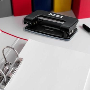 Imagem de Furador Perfurador Papel E.V.A Scrapbook 2 Furos 12 Folhas - Kokay