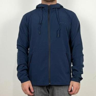Imagem de Jaqueta Corta Vento Surftrip Lisa Com Capuz Marinho-Masculino