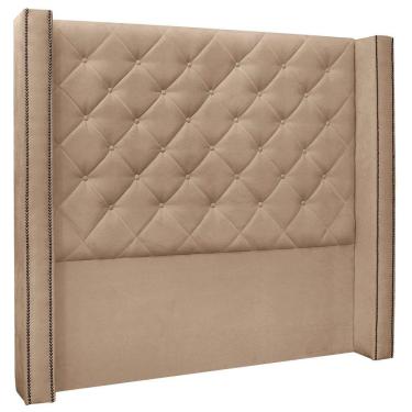 Imagem de Cabeceira Estofada Cama Box Casal Alteza 140cm Suede Bege