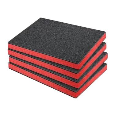 Imagem de IEUDNS 4x Caixa de ferramentas de espuma cortável com inserções de espuma para estojos de proteção, embalagem removível e acolchoada para transporte, câmera, 40x50x5cm