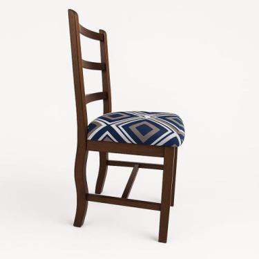 Imagem de Cadeira De Jantar Com Assento Estofado 824 - Imbuia - Arysson Móveis, 