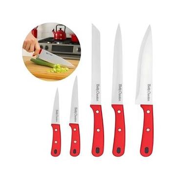 Imagem de Conjunto 5 Facas Pão Chef Legumes Cane Bolo Betty Crocker