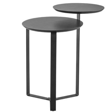 Imagem de Mesa Lateral Dupla Base Preta - Nero