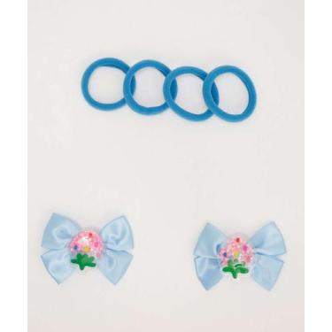 Imagem de Kit 6 Peças Presilhas E Elástico De Cabelo Infantil Ma-91833 - MARISA,
