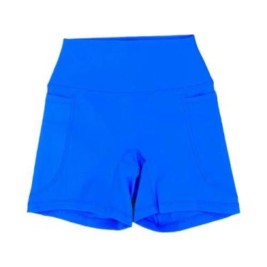 Imagem de Shorts Esportivos Femininos De Cintura Alta Com Bolsos, Leggings Para 