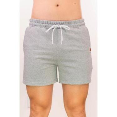 Imagem de Bermuda Masculina Moletom Curta Mescla Cinza-Masculino