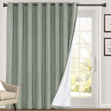 Imagem de Cortina PrinceDeco Blackout Porta de vidro deslizante 250x240cm verde