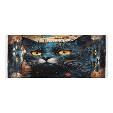 Imagem de Wassud Capas de lavadora e secadora de gatos azuis, protetor de lavadora com sacos de armazenamento, capa de geladeira à prova de poeira com bolsos para lavanderia doméstica, cozinha, 120 x 55 cm