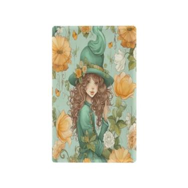 Imagem de Wassud Placa de cobertura para interruptor de luz de menina com chapéu e flores, 1 placa de tomada em branco decorativa para decoração de casa, sala de estar e quarto