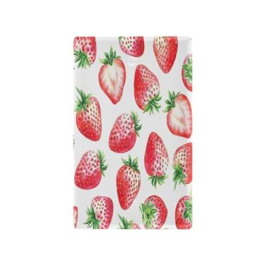 Imagem de Wassud Placa de cobertura para interruptor de luz, 1 capa de tomada em branco, placa de parede, tomadas elétricas decorativas, morango, vermelho, decoração de sala de estar