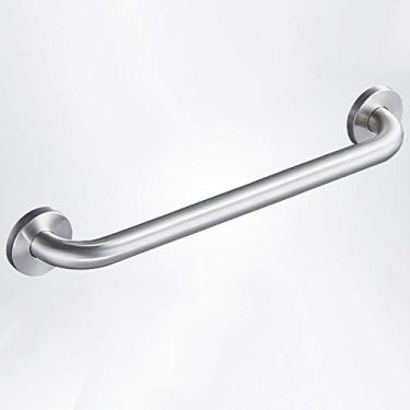 Imagem de Barra de apoio de segurança de banho, assistência de suporte de banho de aço inoxidável para cuidados domésticos, banheira, vaso sanitário, trilho de mão com alça de escada com parafusos ocultos