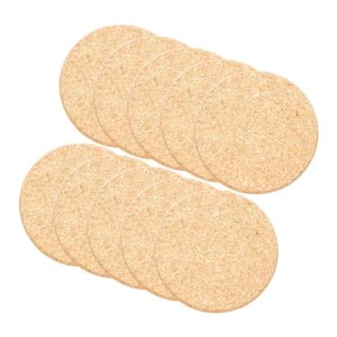 Imagem de YYBOES 20 peças de tapete de vaso de flores, bandeja de madeira, vasos de flores, redondo, tapete de cortiça, faça-você-mesmo, tapetes de cortiça para plantas, almofadas de cortiça, tapete redondo