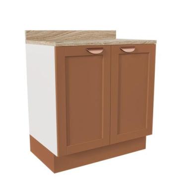 Imagem de Balcão 2 Portas 80cm com Tampo Arizona CabeCasa MadeiraOriginals - Cab