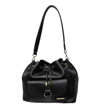 Imagem de Bolsa Feminina Saco Transversal Couro Sifra (PRETO)