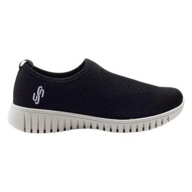 Imagem de Tênis Slip On de Tricot Casual Joanete AE2208001 Preto-Feminino