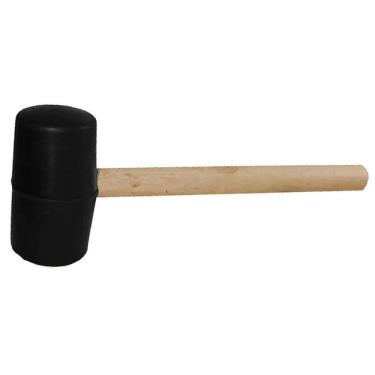 Imagem de Martelo De Borracha Cabo Madeira Assentamento Piso Chao Ceramico Moveis Alvenaria Carpintaria Obra Reparo Construçao