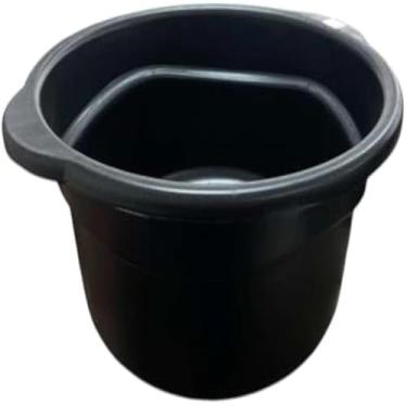 Imagem de Bacia redonda plastica grande preta, para limpeza domestica e industrial,resistente.