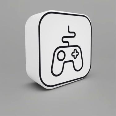 Imagem de Luminária Box Controle Gamer Branco – Decoração Iluminada