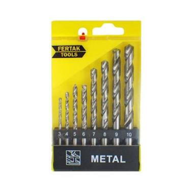 Imagem de Estojo De Brocas Para Metal Completo Com 8 Peças De 3 a 10mm - Fertak