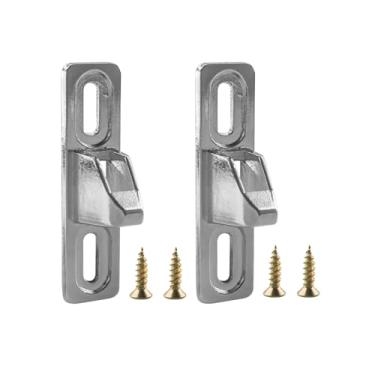 Imagem de Compatível com Prime-Line Modelo E2040 Trava de porta de vidro deslizante cromada de substituição de trava deslizante de fundição (pacote único) - 2 peças