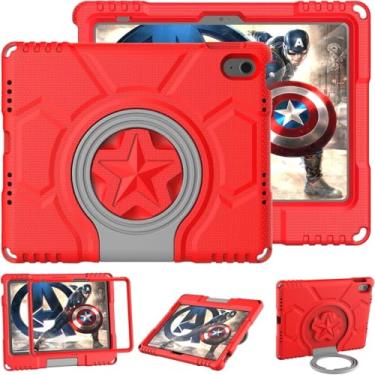 Imagem de DICEKOO Capa infantil para iPad 11ª/10ª geração de 10,9 polegadas, versão 2025/2022, com protetor de tela integrado, durável, à prova de impacto, com suporte, capa infantil para Apple iPad 10 de 10