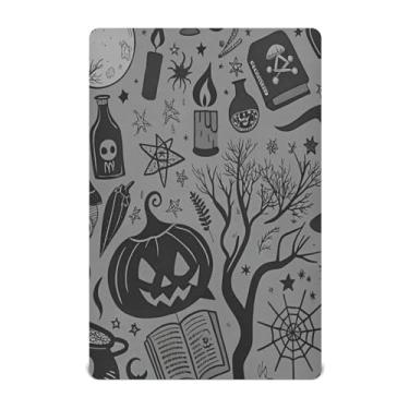 Imagem de JUZIHAI Lençol de berço de Halloween para meninos e meninas, capa de colchão de bebê místico macio elástico respirável para berço padrão e cama infantil, 132 x 71 cm