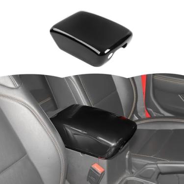 Imagem de RT-TCZ Capa de console central caixa de acabamento de braço acessórios interiores para Jeep Wrangler JL JLU & Gladiator JT 2018-2025 (preto)