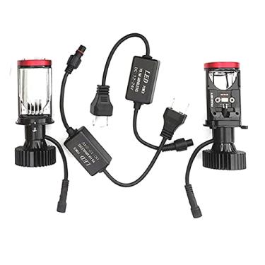 Imagem de Akozon Kit de Lâmpada Olho de Peixe para Farol de Motocicleta, Lâmpada Led de Alto Brilho, Alumínio 12-24v, Feixe Alto e Baixo (Y8-H4)