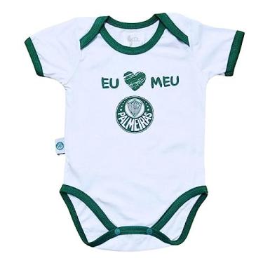 Imagem de Body Bebê Palmeiras Frase Eu Amo Meu Palmeiras Oficial