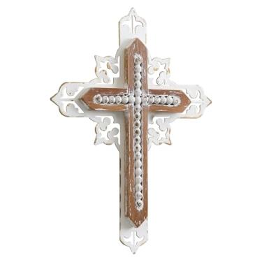 Imagem de SOFE Decoração de parede de cruz de madeira (madeira)