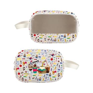 Imagem de VAMSII Presente de agradecimento ao professor assistente de higiene pessoal bolsa de cosméticos para professores de aposentadoria bolsa de maquiagem de volta às aulas, USTeacherToiletry, Moderno