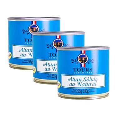 Imagem de Kit 3X: Atum Sólido ao Natural Tours 255g
