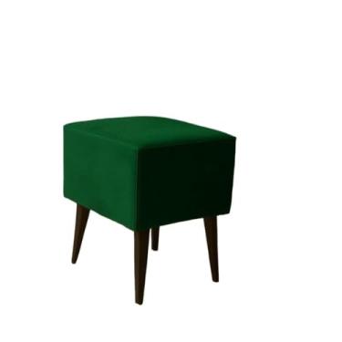 Imagem de Puff Quarto，Banquetas Quadrada Modelo Pé Removível Tecido de Sued Escrivaninha Puff Banquinho(Pé Ecológico Verde)